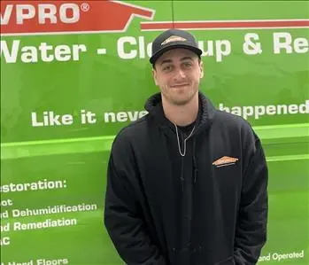 Zachary Carden, team member at SERVPRO of Providence