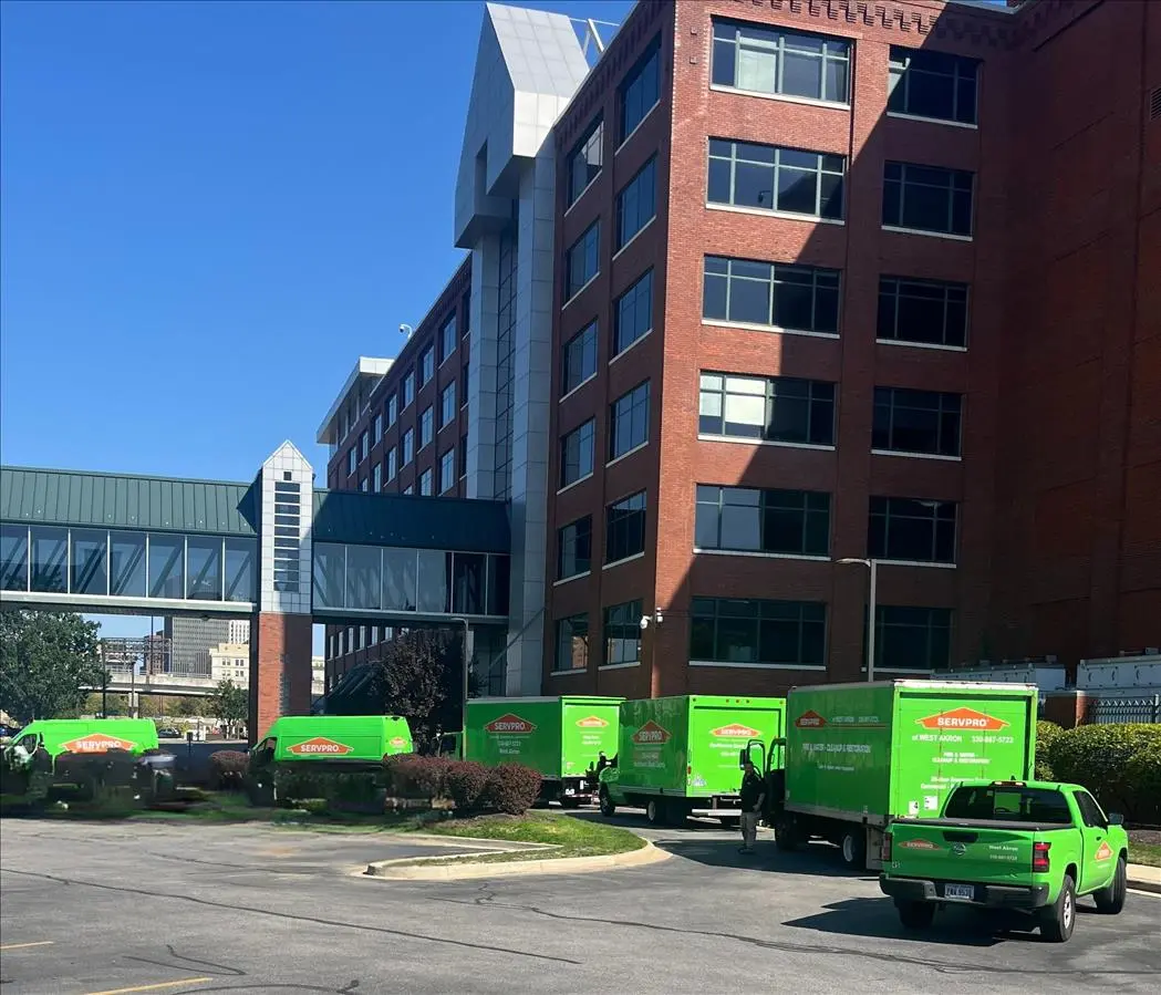 Faster to any size disaster, SERVPRO of West Akron is ready to respond to large commercial losses in downtown Akron with the team, equipment, and experience needed to keep recovery moving forward.
