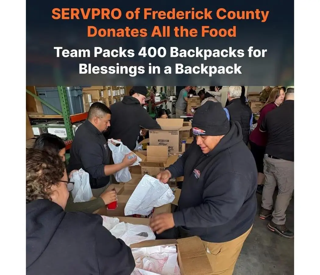SERVPRO of Frederick County Supports Blessings in a Backpack