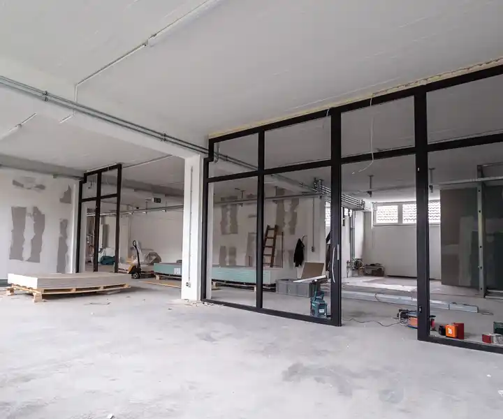 Interior view of commercial building under construction